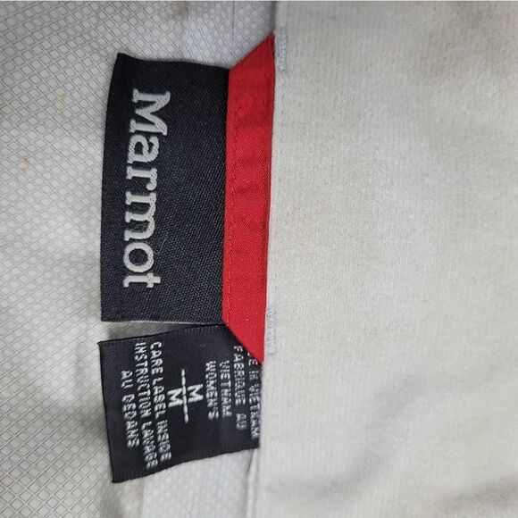 MARMOT jacket burgundy red precip eco packable coat M - Picture 12 of 17